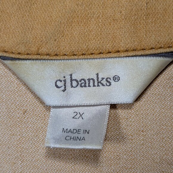 CJ Banks Yellow Denim Jacket Size 2X - Picture 7 of 11
